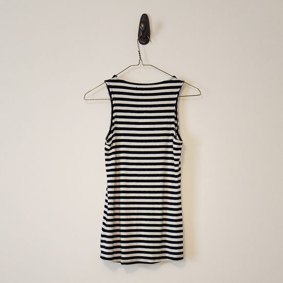 Suzy Shier Top Sleeveless XS Bow Striped - Picture 2 of 3